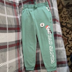 BAD SANTA KITTEN SWEATPANTS 🐱 Full Length NWT 72% Polyester 28% Rayon SOFT FEEL